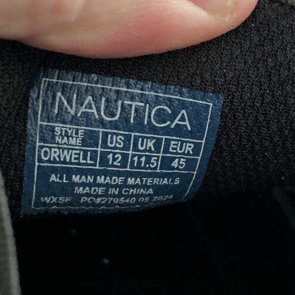 Nautica Orwell Mens Shoes Size 12 Black Comfortable Utility Work Slip On NICE - Picture 5 of 11